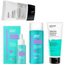 Kit Rotina Skincare Antiacne E Oleosidade Com Argila Clareadora