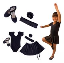 Kit Roupa Ballet Infantil Balé Jazz Dança Uniforme 5pçs 4572630390