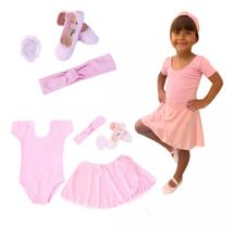 Kit Roupa Ballet Infantil Balé Jazz Dança Uniforme 5pçs 4572630390