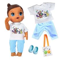 Kit roupa boneca para baby alive 4 peças - diverte a mente