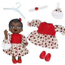 Kit roupa boneca para baby alive 5 peças - joaninhas