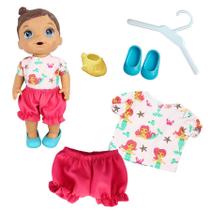 Kit roupa boneca para baby alive 5 peças - sereia peixinho - CASINHA 4