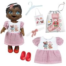 Kit roupa boneca para baby alive 6 peças - natal mãe e filha - casinha 4
