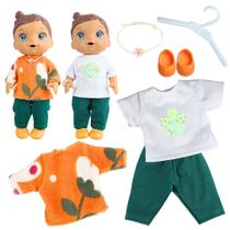 Kit roupa boneca para baby alive - tulipa - 6 pçs