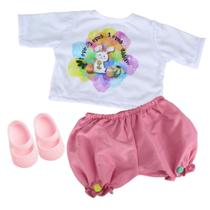 Roupa boneca reborn macacao unicornio laco de fita