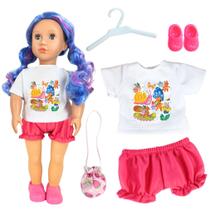 Kit roupa boneca para our generation - floresta encantada - 5 pçs Kit roupa boneca para our generation - floresta encantada - 5 pçs