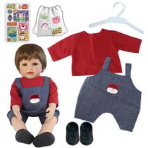 Kit roupa boneca para reborn - urso toystory - 6 pçs