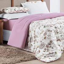 Kit Roupa Cama Edredom King Size Kristen 100% Algodao Dupla Face Estampado QUALITY