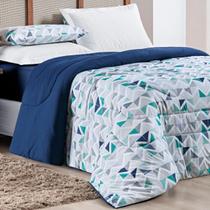 Kit Roupa Cama Edredom King Size Kristen 100% Algodao Dupla Face Estampado QUALITY