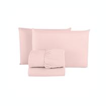 Kit Roupa Cama Queen 100% Algodão 4 Peças Percal 200 Fios Hotel Pousada