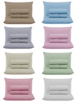 Kit Roupa Cama Queen 100% Algodão 4 Peças Percal 300 Fios Hotel Pousada