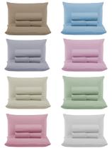 Kit Roupa Cama Queen 100% Algodão 4 Peças Percal 300 Fios Hotel Pousada