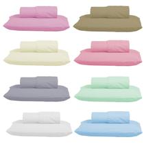 Kit Roupa Cama Solteiro 100% Algodão 2 Peças Percal 300 Fios Hotel Pousada