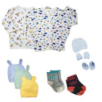 Kit Roupa de Bebê 12 Peças Conjunto Pijama e Acessórios Bebê