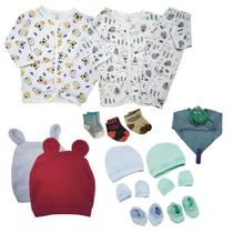 Kit Roupa de Bebê 16 Peças Conjunto Pijama e Acessórios Bebê Kit Roupa de Bebê 16 Peças Conjunto Pijama e Acessórios Bebê