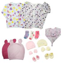 Kit Roupa de Bebê 16 Peças Conjunto Pijama e Acessórios Bebê