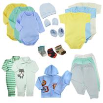 Kit Roupa de Bebê 19Pç Enxoval Básico Completo Menino Menina Kit Roupa de Bebê 19Pç Enxoval Básico Completo Menino Menina