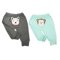 Kit Roupa de Bebê 2 Peças Calça Mijão Bumbum Bordado