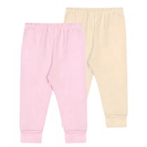 Kit Roupa de Bebê 2 Peças Calça Mijão Suedine Liso Vira Pé