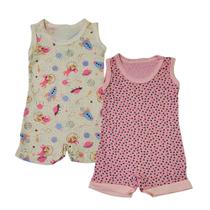 Kit Roupa De Bebê 2 Peças Macacão Regata Banho De Sol Verão