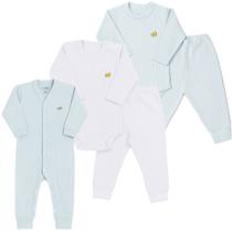 Kit Roupa de Bebê 3 peças Body e Macacão 100% Algodão Baby Duck