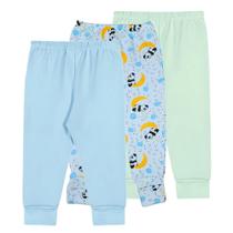 Kit Roupa de Bebê 3x Calça Mijão Liso e Estampado Vira Pé