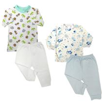 Kit Roupa de Bebê 4 Pçs Camiseta Manga Curta e Longa e Mijão - Koala Baby