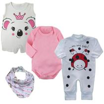 Kit Roupa De Bebê 4 Peças Presente Para Chá De Bebê Barato - Koala Baby