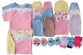 Kit Roupa De Bebe 42 Peças Enxoval Maternidade Body E Mijão