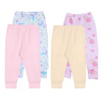 Kit Roupa de Bebê 4x Calça Mijão Liso e Estampado Vira Pé