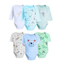 Kit Roupa de Bebê 6 Peças Body Manga Longa e Curta Estampado
