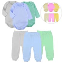 Kit Roupa De Bebê 6pç Body Manga Longa E Mijão Menino Menina - Koala Baby