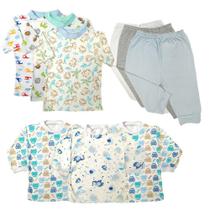 Kit Roupa de Bebê 9 Pçs Camiseta Manga Curta e Longa e Mijão Kit Roupa de Bebê 9 Pçs Camiseta Manga Curta e Longa e Mijão