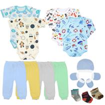 Kit Roupa De Bebê Maternidade 14 Peças Enxoval Body E Mijão Kit Roupa De Bebê Maternidade 14 Peças Enxoval Body E Mijão