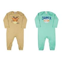 Kit Roupa de Bebê Moda Infantil Macacão Com Botão de Pressão Kit Roupa de Bebê Moda Infantil Macacão Com Botão de Pressão