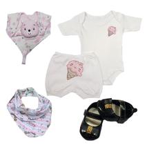 Kit Roupa de Bebê Verão 5 Peças para Presente Menino Menina