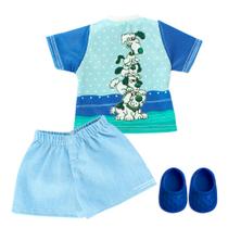 Kit Roupa de Boneca Baby Alive e Little Mommy Shorts Camisa Dogs Laço de Fita - Laço de Fita