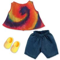 Kit Roupa de Boneca Baby Alive e Little Mommy Tie Dye Laço de Fita