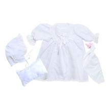 Kit Roupa de Boneca Luxo Reborn Adora Camisola Laço de Fita