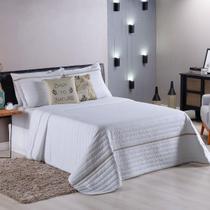 Kit Roupa De Cama 5 Peças Queen Inove Nature Branco/Cáqui - Tô Decorando