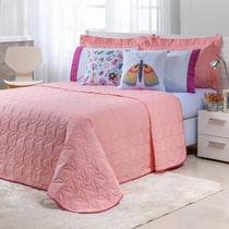 Kit Roupa de Cama 7 Peças Casal QUEEN Atitude Várias Cores