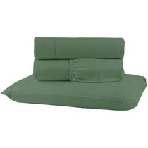 Kit Roupa de Cama Fronha e Lençol Solteiro 3 Peças Cor Verde Kit Roupa de Cama Fronha e Lençol Solteiro 3 Peças Cor Verde