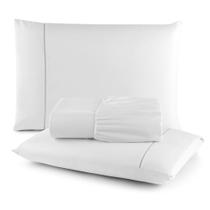 Kit Roupa de Cama Lençol Casal 3 Peças 400 Fios Micropercal Com Elástico Super Macio