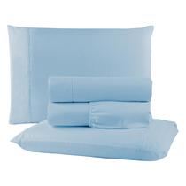 Kit Roupa de Cama Lençol Queen 4 Peças Micro Percal 300 Fios Kit Roupa de Cama Lençol Queen 4 Peças Micro Percal 300 Fios