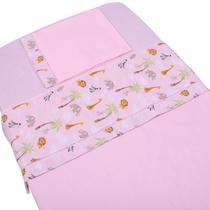 Kit Roupa de Cama para Berço Desmontável Portátil Chiqueirinho 3 Peças Coleção Selva Tecido Algodão Kit Roupa de Cama para Berço Desmontável Portátil Chiqueirinho 3 Peças Coleção Selva Tecido Algodão