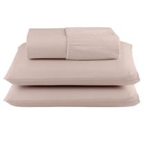Kit Roupa De Cama Queen Size 3 Peças Lençol Percal 180 Fios