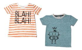 Kit roupa infantil 2 Camisetas G - 9 a 12 Meses Pistol Star