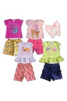 Kit Roupa Infantil Menina 4 Conjunto Premium e Mimo Presente Kit Roupa Infantil Menina 4 Conjunto Premium e Mimo Presente