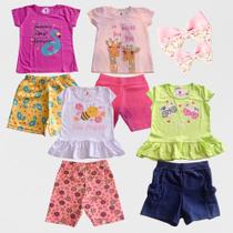 Kit Roupa Infantil Menina 4 Conjunto Premium + Mimo Presente