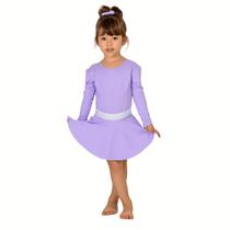 Kit Roupas Acessórias Ballet Clássico Infantil Lilás Inverno